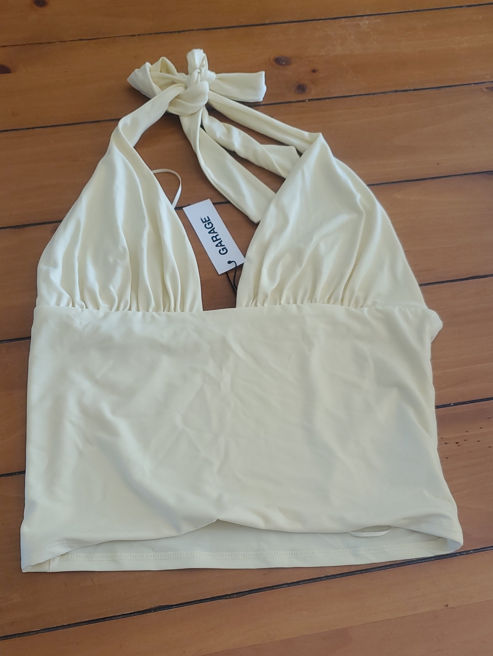 NWT Garage Halter Plunge Top